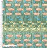Tissu artisanal 100 % coton imprimé biologique Victoria Louise Art Nouveau, largeur 110 cm, pour projets de courtepointe pour enfants et décoration intérieure